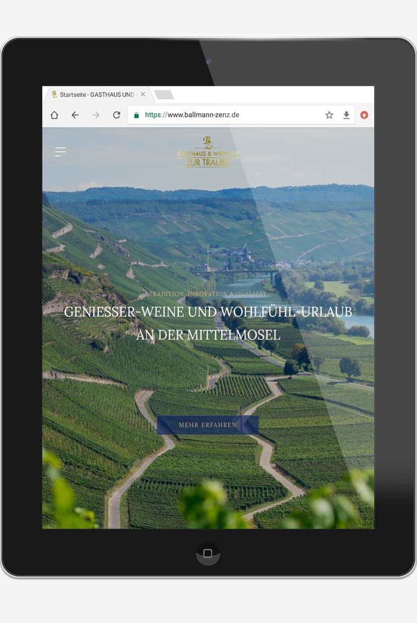 webdesign agentur trier projekt #21 tablet