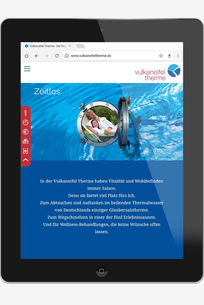 webdesign agentur trier projekt #31 tablet