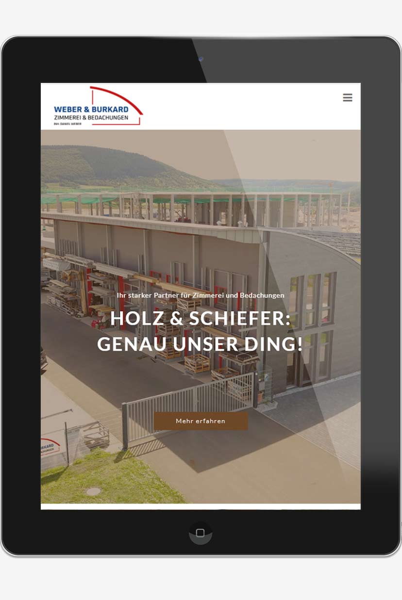 webdesign agentur trier projekt #33 tablet