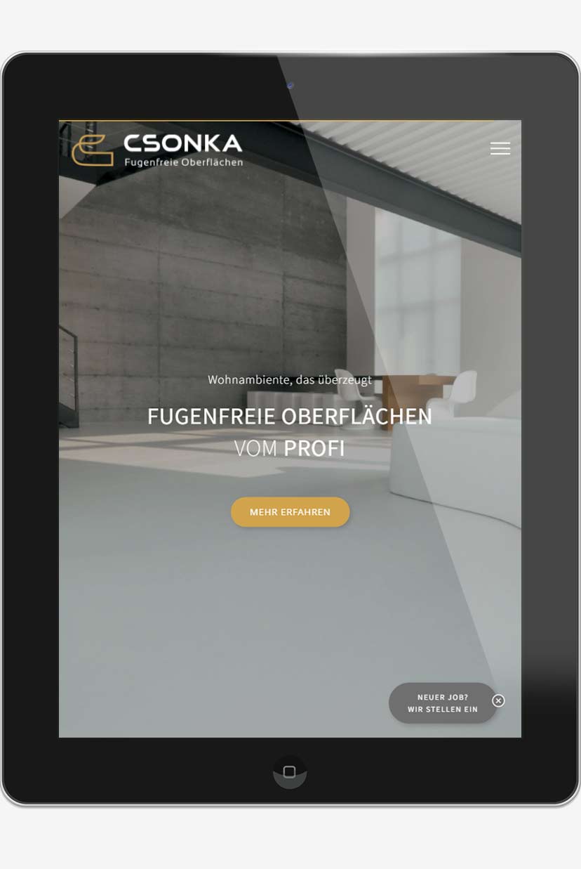 webdesign agentur trier projekt #41 tablet