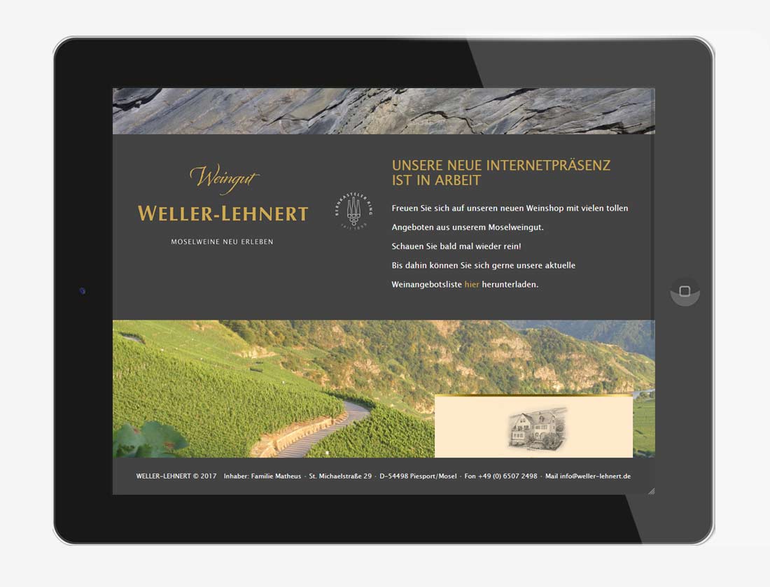 webdesign agentur trier projekt #01 tablet horizontal