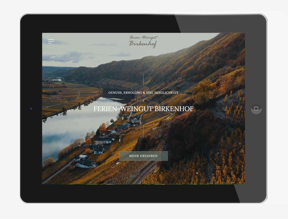 webdesign agentur trier projekt #22 tablet horizontal