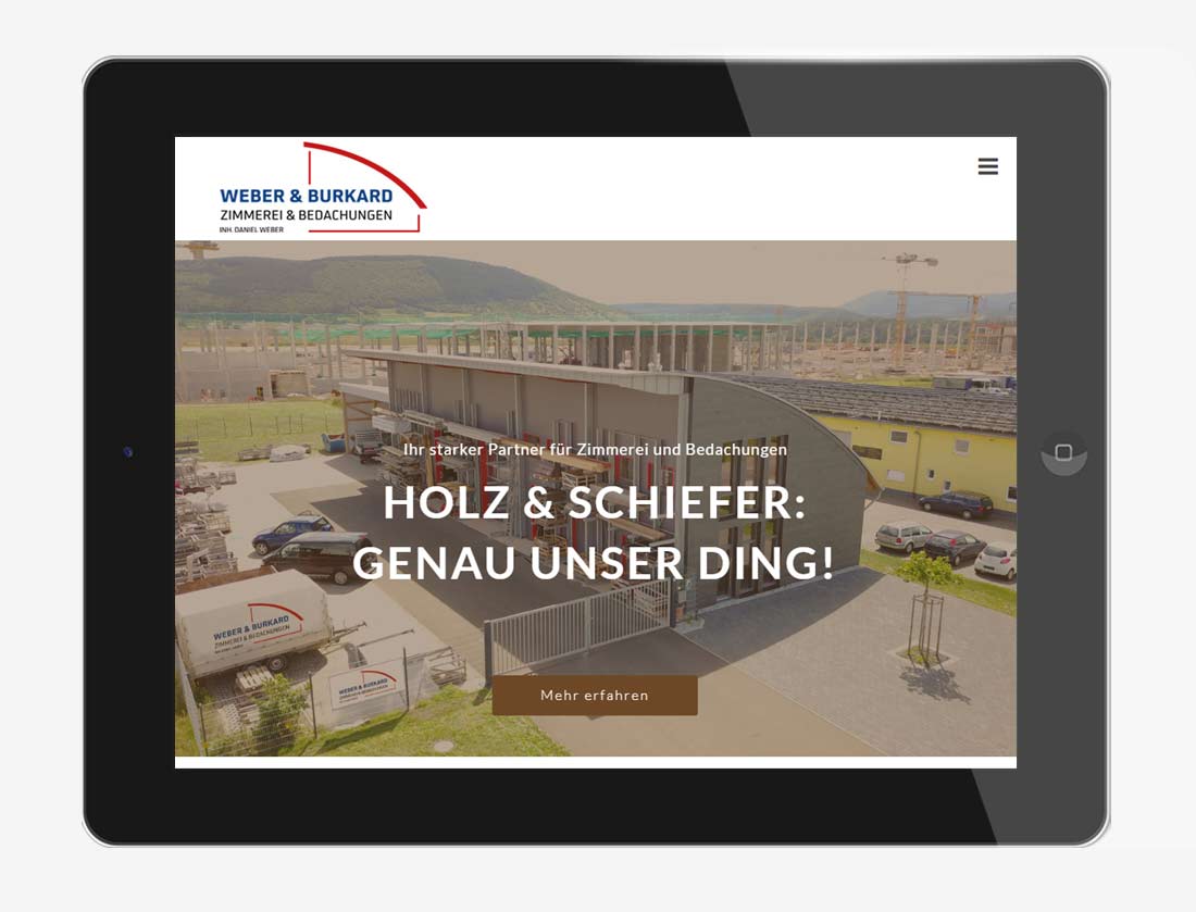 webdesign agentur trier projekt #33 tablet horizontal