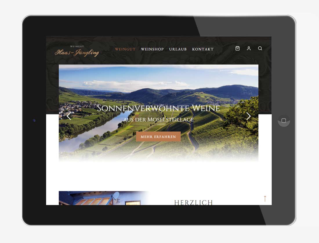 webdesign agentur trier projekt #40 tablet horizontal